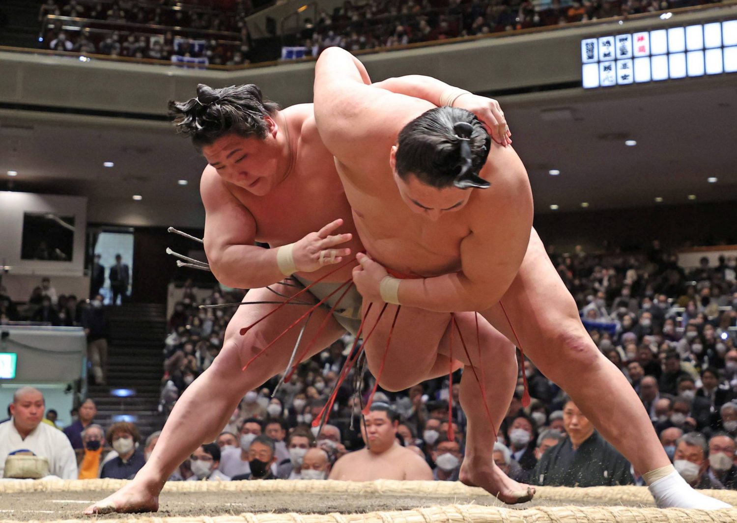 Midorifuji Topples Flying Monkey Tobizaru to Stay in Sole Lead at Spring  Basho